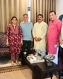 BJP district president Parveen Lather during his meeting with former two-time Karnal MLA Sumita Singh to invite her for Tiranga Yatra in Karnal. (HT Photo) BJP district president Parveen Lather during his meeting with former two-time Karnal MLA Sumita Singh to invite her for Tiranga Yatra in Karnal. (HT Photo)