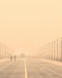 Dust on Kartavya Path in New Delhi on Thursday morning. (Vipin Kumar/HT Photo) Dust on Kartavya Path in New Delhi on Thursday morning. (Vipin Kumar/HT Photo)