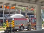 A massive fire broke out at Jacksonville Airport on Friday A massive fire broke out at Jacksonville Airport on Friday