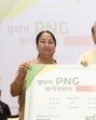 LG VK Saxena, chief minister Rekha Gupta with other leaders present the first PNG connection to a beneficiary during the launch of PNG connections in 111 villages of Delhi in Dwarka on Thursday. (HT Photo) LG VK Saxena, chief minister Rekha Gupta with other leaders present the first PNG connection to a beneficiary during the launch of PNG connections in 111 villages of Delhi in Dwarka on Thursday. (HT Photo)