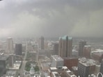 A massive tornado was on ground in St Louis's Clayton area
