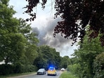Smoke was seen and explosions heard at the scene of the blaze at Bicester