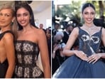 Indian-Thai model Veena Praveenar Singh meets Bella Hadid; Veena poses on the red carpet in Cannes. Indian-Thai model Veena Praveenar Singh meets Bella Hadid; Veena poses on the red carpet in Cannes.