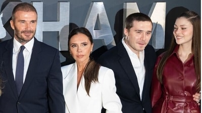 David Beckham, Victoria Beckham, Brooklyn Beckham and Nicola Peltz David Beckham, Victoria Beckham, Brooklyn Beckham and Nicola Peltz