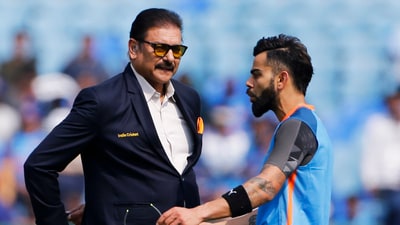 Former Indian cricket coach Ravi Shastri with Virat Kohli (ANI ) Former Indian cricket coach Ravi Shastri with Virat Kohli (ANI )