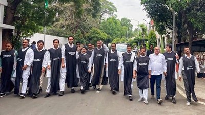 Umang Singhar, with Congress party MLAs, protests, demanding the dismissal of state Minister for Tribal Affairs Kunwar Vijay Shah regarding his controversial remarks on Army Officer Col. Sofia Qureshi, at Raj Bhawan in Bhopal on Friday. (ANI) Umang Singhar, with Congress party MLAs, protests, demanding the dismissal of state Minister for Tribal Affairs Kunwar Vijay Shah regarding his controversial remarks on Army Officer Col. Sofia Qureshi, at Raj Bhawan in Bhopal on Friday. (ANI)