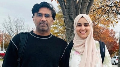 In this recent undated image provided by the ACLU of Virginia, Badar Khan Suri and his wife Mapheze Saleh pose. Suri, a Georgetown scholar from India, was arrested outside his Virginia home and detained by masked Homeland Security agents on allegations that he spread Hamas propaganda. (AP) In this recent undated image provided by the ACLU of Virginia, Badar Khan Suri and his wife Mapheze Saleh pose. Suri, a Georgetown scholar from India, was arrested outside his Virginia home and detained by masked Homeland Security agents on allegations that he spread Hamas propaganda. (AP)