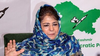 Peoples Democratic Party (PDP) President Mehbooba Mufti addresses a press conference regarding the India-Pakistan conflict and the killing of civilians, at party headquarters in Srinagar. (PTI file) Peoples Democratic Party (PDP) President Mehbooba Mufti addresses a press conference regarding the India-Pakistan conflict and the killing of civilians, at party headquarters in Srinagar. (PTI file)