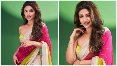 Sreeleela in a vibrant multicolored georgette saree looked ready for festivities. With minimal makeup, delicate jewellery, and soft wavy hair, she radiated effortless charm. Sreeleela in a vibrant multicolored georgette saree looked ready for festivities. With minimal makeup, delicate jewellery, and soft wavy hair, she radiated effortless charm.