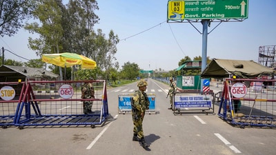 Security force personnel keep vigil at a checkpost near the Attari-Wagh border in Amritsar amid ceasefire understanding between India and Pakistan, (PTI) Security force personnel keep vigil at a checkpost near the Attari-Wagh border in Amritsar amid ceasefire understanding between India and Pakistan, (PTI)