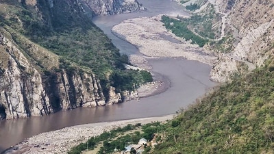 A view of the Chenab River as the water level drops after the closure of the gates of the Salal Dam, in Reasi. (ANI) A view of the Chenab River as the water level drops after the closure of the gates of the Salal Dam, in Reasi. (ANI)