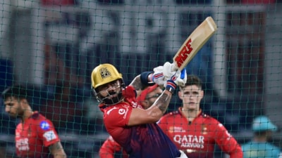 Virat Kohli bats in the nets (Deepak Gupta/HT) Virat Kohli bats in the nets (Deepak Gupta/HT)