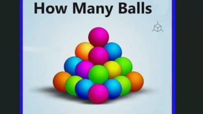 A tricky brain teaser asked viewers to count balls in a pyramid. (Facebook/Minion Quotes) A tricky brain teaser asked viewers to count balls in a pyramid. (Facebook/Minion Quotes)