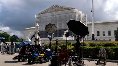 Members of the media outside the US Supreme Court in Washington, DC, US, on Thursday, May 15, 2025. (Bloomberg) Members of the media outside the US Supreme Court in Washington, DC, US, on Thursday, May 15, 2025. (Bloomberg)