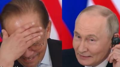 President Putin and Prime Minister Anwar delivered a joint statement after Kremlin talks. (YouTube) President Putin and Prime Minister Anwar delivered a joint statement after Kremlin talks. (YouTube)