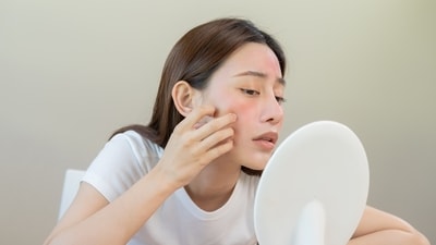 Face shows signs that indicate your health has several roadblocks, from liver to gut issues. (Shutterstock) Face shows signs that indicate your health has several roadblocks, from liver to gut issues. (Shutterstock)