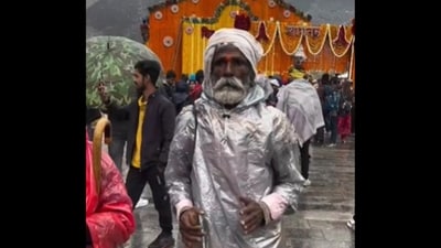 The man covered an astounding 2,200 km on foot, trekking through plains, forests, and mountains over the course of nearly two months. The man covered an astounding 2,200 km on foot, trekking through plains, forests, and mountains over the course of nearly two months.