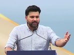 Rohit Sharma addresses the gathering at the naming ceremony of the stand after his name, at Wankhede Stadium in Mumbai. Rohit Sharma addresses the gathering at the naming ceremony of the stand after his name, at Wankhede Stadium in Mumbai.