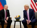 Russia's President Vladimir Putin and U.S. President Donald Trump talk during a bilateral meeting at the G20 leaders summit in Osaka, Japan, June 28, 2019. 
