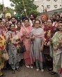 Kharar AAP MLA Anmol Gagan Maan and councillors celebrating the expulsion of MC president Jaspreet Kaur Longia on Friday. (HT Photo) Kharar AAP MLA Anmol Gagan Maan and councillors celebrating the expulsion of MC president Jaspreet Kaur Longia on Friday. (HT Photo)