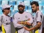 Gautam Gambhir (L) with Rohit Sharma (c) and Virat Kohli during Champions Trophy earlier this year Gautam Gambhir (L) with Rohit Sharma (c) and Virat Kohli during Champions Trophy earlier this year