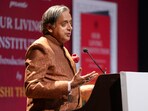 Congress leader Shashi Tharoor speaks during the launch of his book, 'Our Living Constitution: A Concise Introduction & Commentary', in New Delhi. Congress leader Shashi Tharoor speaks during the launch of his book, 'Our Living Constitution: A Concise Introduction & Commentary', in New Delhi.