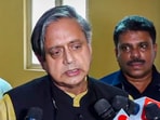 Congress MP Shashi Tharoor addresses the media in Thiruvananthapuram on Saturday. Congress MP Shashi Tharoor addresses the media in Thiruvananthapuram on Saturday.
