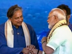 In this screengrab from a video released by PMO on May 2, 2025, Prime Minister Narendra Modi and Congress MP Shashi Tharoor are seen during the inauguration of the Vizhinjam International Seaport, in Thiruvananthapuram. In this screengrab from a video released by PMO on May 2, 2025, Prime Minister Narendra Modi and Congress MP Shashi Tharoor are seen during the inauguration of the Vizhinjam International Seaport, in Thiruvananthapuram.