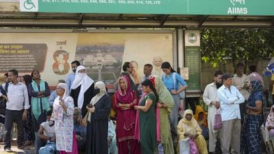 A bus queue shelter in Delhi. (PTI) A bus queue shelter in Delhi. (PTI)