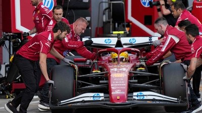 Ferrari's British driver Lewis Hamilton leaves the box during a qualifying session for the 2025 Emilia Romagna Formula One Grand Prix at the Imola autodrome in Imola, on May 17, 2025. (Photo by Luca Bruno / POOL / AFP) (AFP) Ferrari's British driver Lewis Hamilton leaves the box during a qualifying session for the 2025 Emilia Romagna Formula One Grand Prix at the Imola autodrome in Imola, on May 17, 2025. (Photo by Luca Bruno / POOL / AFP) (AFP)