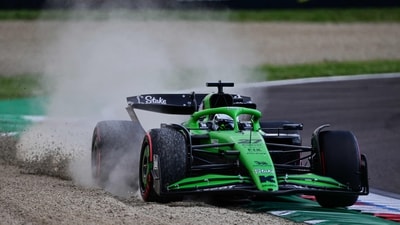 Kick Sauber's German driver Nico Hulkenberg goes off-track during a qualifying session for the 2025 Emilia Romagna Formula One Grand Prix at the Imola autodrome in Imola, on May 17, 2025. (Photo by Andrej ISAKOVIC / AFP) (AFP) Kick Sauber's German driver Nico Hulkenberg goes off-track during a qualifying session for the 2025 Emilia Romagna Formula One Grand Prix at the Imola autodrome in Imola, on May 17, 2025. (Photo by Andrej ISAKOVIC / AFP) (AFP)