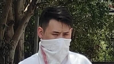 Benlai Pan (30), a resident of Henan in Hong Kong, in Delhi Police custody. His associates Meng Guangyang (51), Chang Mang (42), and Liu Jie (45) are being questioned. (HT Photo) Benlai Pan (30), a resident of Henan in Hong Kong, in Delhi Police custody. His associates Meng Guangyang (51), Chang Mang (42), and Liu Jie (45) are being questioned. (HT Photo)