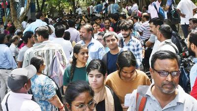 Candidates arrive to appear for the Common University Entrance Test - Undergraduate (CUET-UG) 2025 exam at Shakti Nagar in New Delhi on May 13. (Sanjeev Verma/HT Photo) Candidates arrive to appear for the Common University Entrance Test - Undergraduate (CUET-UG) 2025 exam at Shakti Nagar in New Delhi on May 13. (Sanjeev Verma/HT Photo)