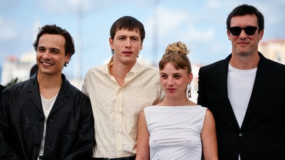 Director Harris Dickinson, producer Scott O'Donnell and cast members Frank Dillane and Megan Northam pose during a photocall for the film "Urchin" in competition for the category Un Certain Regard at the 78th Cannes Film Festival in Cannes, France, May 17, 2025. REUTERS/Sarah Meyssonnier (REUTERS)