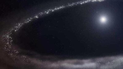 The ice that NASA's Webb discovered has a crystalline structure, which is also present in other well-researched regions of the solar system, like the Kuiper Belt and Saturn's rings. (NASA) The ice that NASA's Webb discovered has a crystalline structure, which is also present in other well-researched regions of the solar system, like the Kuiper Belt and Saturn's rings. (NASA)