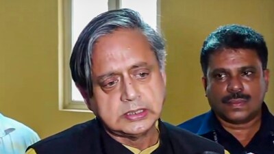 Congress MP Shashi Tharoor addresses the media in Thiruvananthapuram on Saturday. (PTI) Congress MP Shashi Tharoor addresses the media in Thiruvananthapuram on Saturday. (PTI)