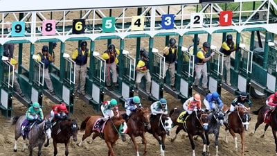 Following severe storms, Preakness Day at Pimlico approaches with improved weather expected.
Emilee Chinn/Getty Images/AFP (Photo by Emilee Chinn / GETTY IMAGES NORTH AMERICA / Getty Images via AFP) (Getty Images via AFP) Following severe storms, Preakness Day at Pimlico approaches with improved weather expected.
Emilee Chinn/Getty Images/AFP (Photo by Emilee Chinn / GETTY IMAGES NORTH AMERICA / Getty Images via AFP) (Getty Images via AFP)