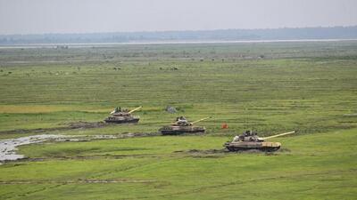 Set in a demanding riverine terrain, the large-scale integrated field exercise validated the combat effectiveness and coordination of various arms and services under realistic battlefield conditions. (Indian Army) Set in a demanding riverine terrain, the large-scale integrated field exercise validated the combat effectiveness and coordination of various arms and services under realistic battlefield conditions. (Indian Army)