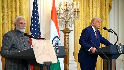 Earlier, US President Donald Trump claimed that he used trade to broker a ceasefire understanding between India and Pakistan. (AFP) Earlier, US President Donald Trump claimed that he used trade to broker a ceasefire understanding between India and Pakistan. (AFP)