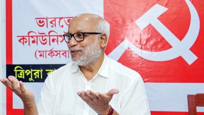 Communist Party of India (Marxist) General Secretary Mariam Alexander Baby during a Tripura CPI (M) meeting, in Agartala on Sunday (ANI) Communist Party of India (Marxist) General Secretary Mariam Alexander Baby during a Tripura CPI (M) meeting, in Agartala on Sunday (ANI)