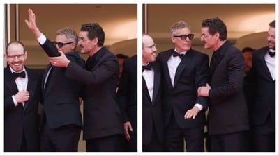 Joaquin Phoenix and Pedro Pascal shared an awkward moment during the premiere of Eddington at Cannes Film Festival, Joaquin Phoenix and Pedro Pascal shared an awkward moment during the premiere of Eddington at Cannes Film Festival,