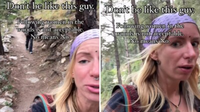 Kasia, a Polish traveler, shared a video of a man stalking her in Himachal Pradesh (Instagram/jenesaisquoi_x) Kasia, a Polish traveler, shared a video of a man stalking her in Himachal Pradesh (Instagram/jenesaisquoi_x)