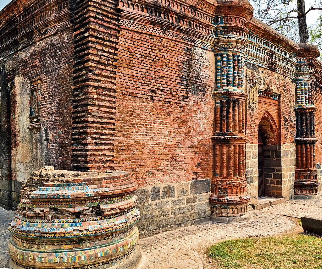 A gateway within the city of Gaur, with coloured tiles still visible. (Leah Verghese)