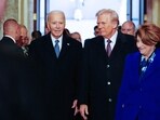 Joe Biden and Donald Trump arrive for the inauguration ceremony in Washington. (File)