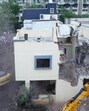 The demolition drive, which began around 6 am under heavy police protection, lasted for around 5 pm when all the riverside structures were brought down using a large number of earthmovers. (HT PHOTO) The demolition drive, which began around 6 am under heavy police protection, lasted for around 5 pm when all the riverside structures were brought down using a large number of earthmovers. (HT PHOTO)