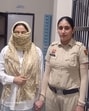 Travel blogger Jyoti Malhotra in custody of Hisar police. (HT Photo) Travel blogger Jyoti Malhotra in custody of Hisar police. (HT Photo)