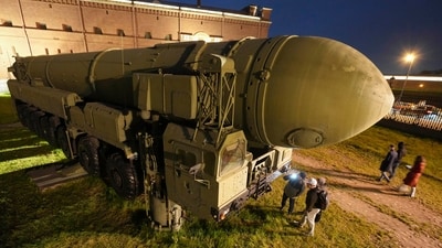 Russia does not answer questions about its plans to test launch nuclear missiles. (AP)