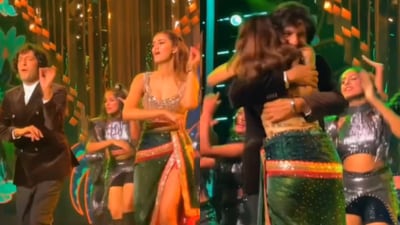 Ananya Panday and Chunky Panday dancing together. Ananya Panday and Chunky Panday dancing together.