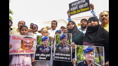 Madhya Pradesh minister Vijay Shah made a repugnant comment, though obliquely. His words hurt the entire nation (PTI) Madhya Pradesh minister Vijay Shah made a repugnant comment, though obliquely. His words hurt the entire nation (PTI)