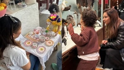 Anjula Acharia shared adorable photos with Malti. Anjula Acharia shared adorable photos with Malti.